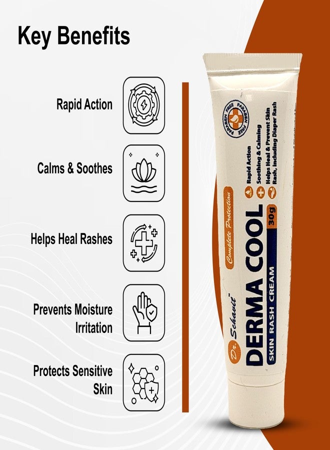 Dr. Schavit Derma Cool Skin Rash Cream – Rapid-Action Soothing Relief for Red, Irritated, Dry Skin & Diaper Rash – Helps Heal, Protect & Prevent Rashes. Intensive Care Formula 30g - Image 2